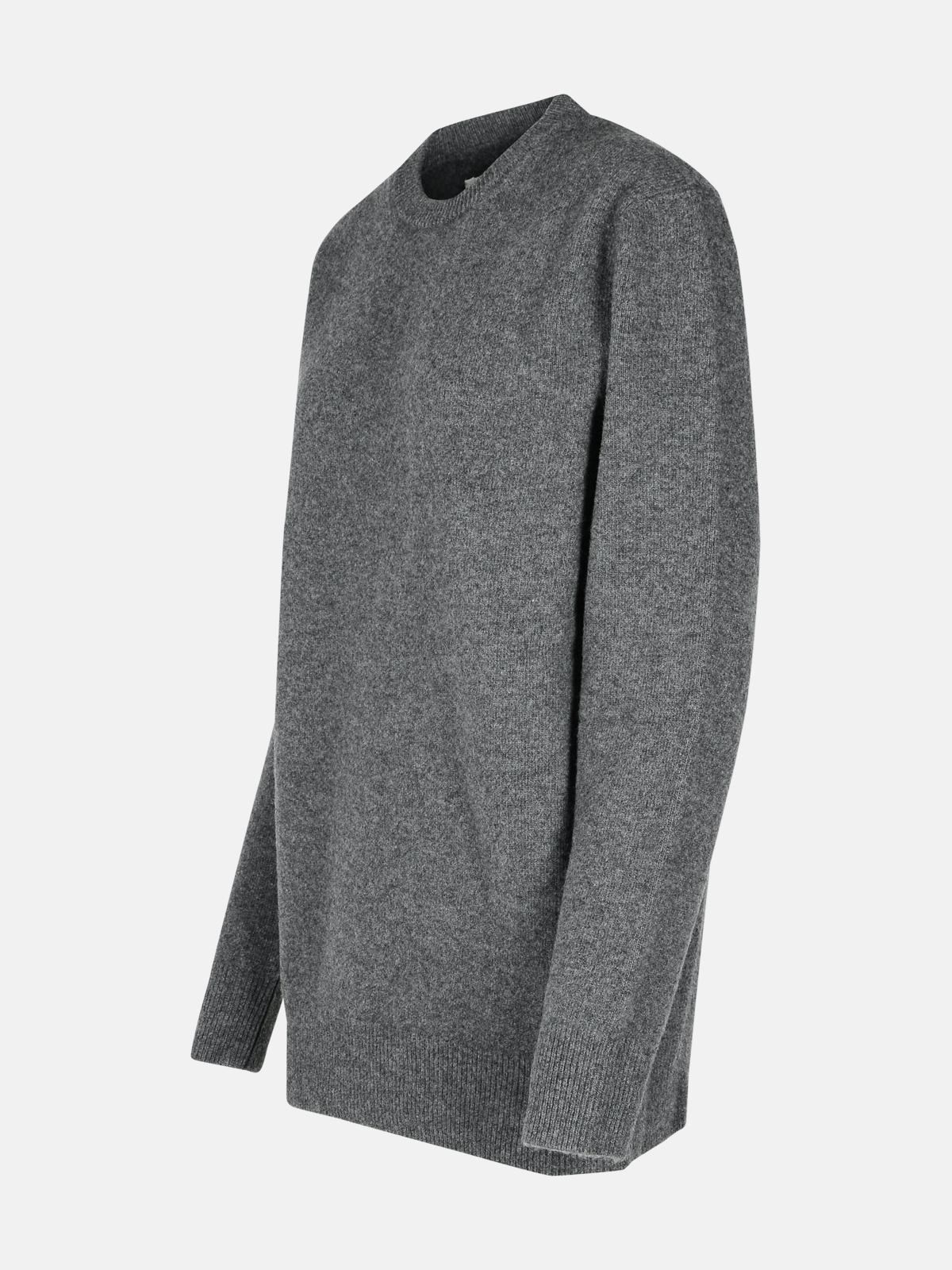'OVER' GREY WOOL SWEATER - 2
