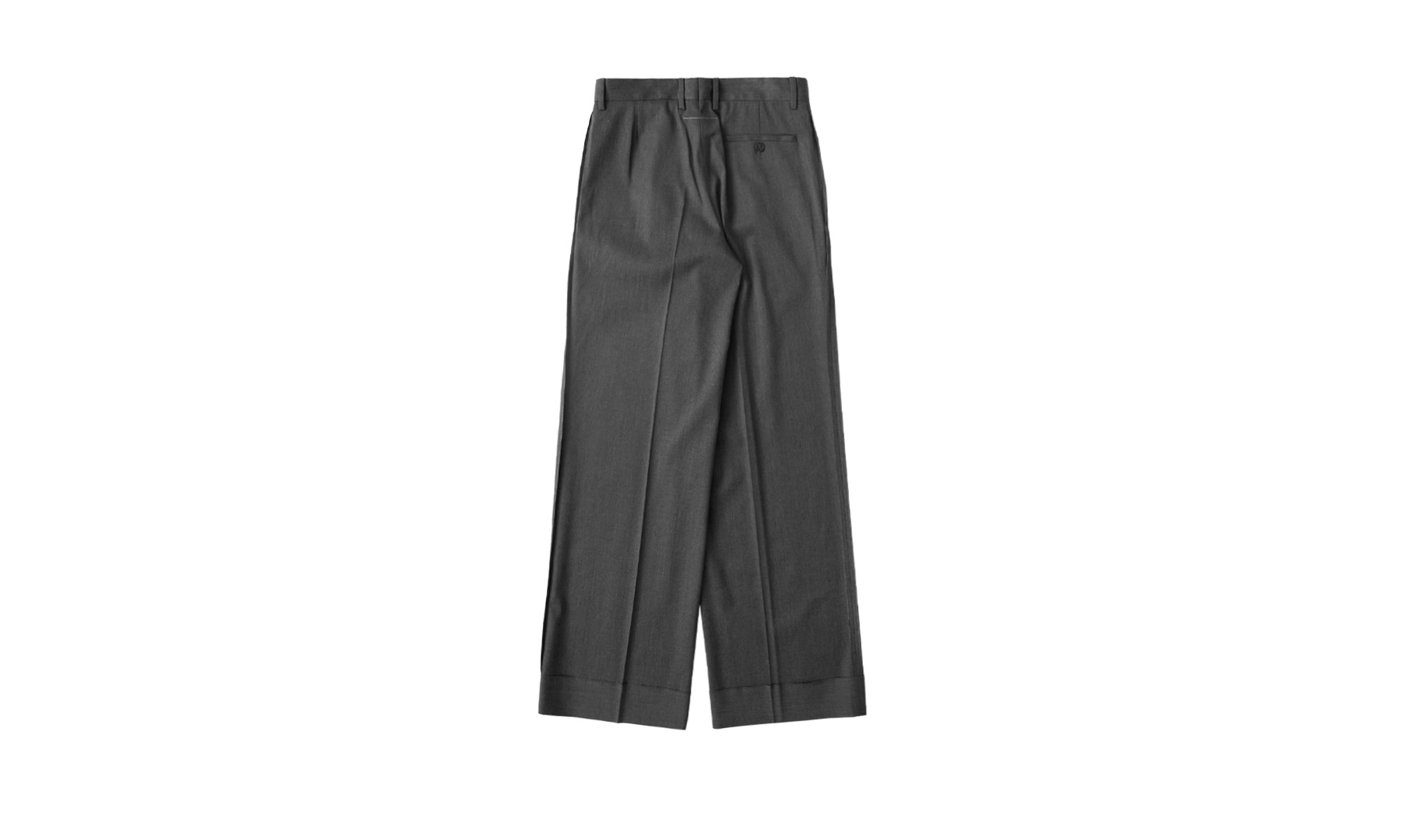 Tailored Wool Pants "Dark Grey Melange" - 2