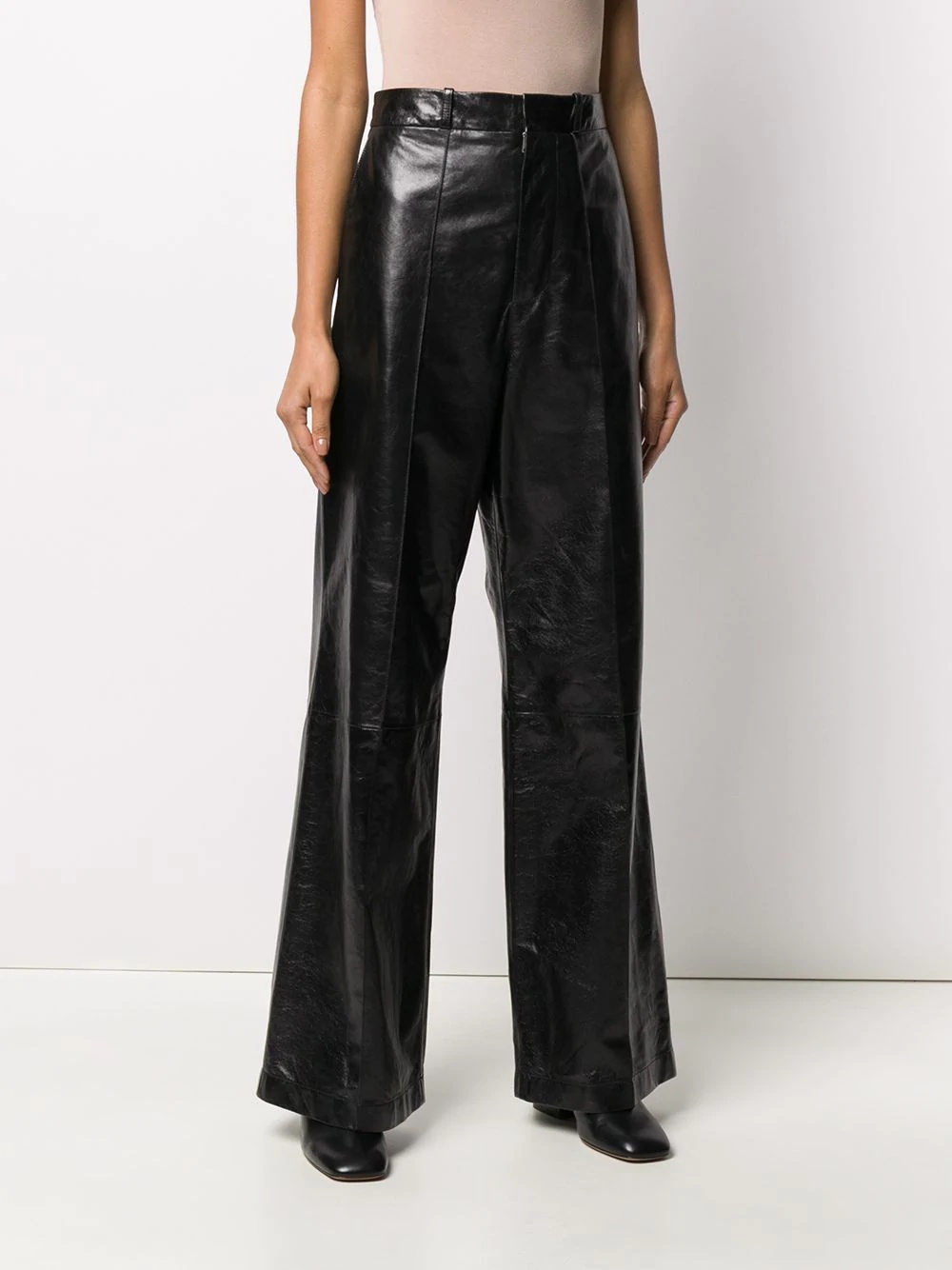 high-waisted wide-leg trousers - 3