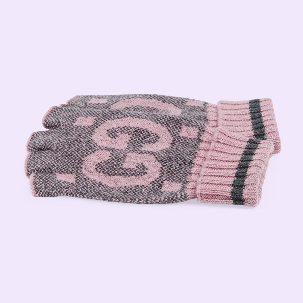 GG cashmere fingerless gloves - 2