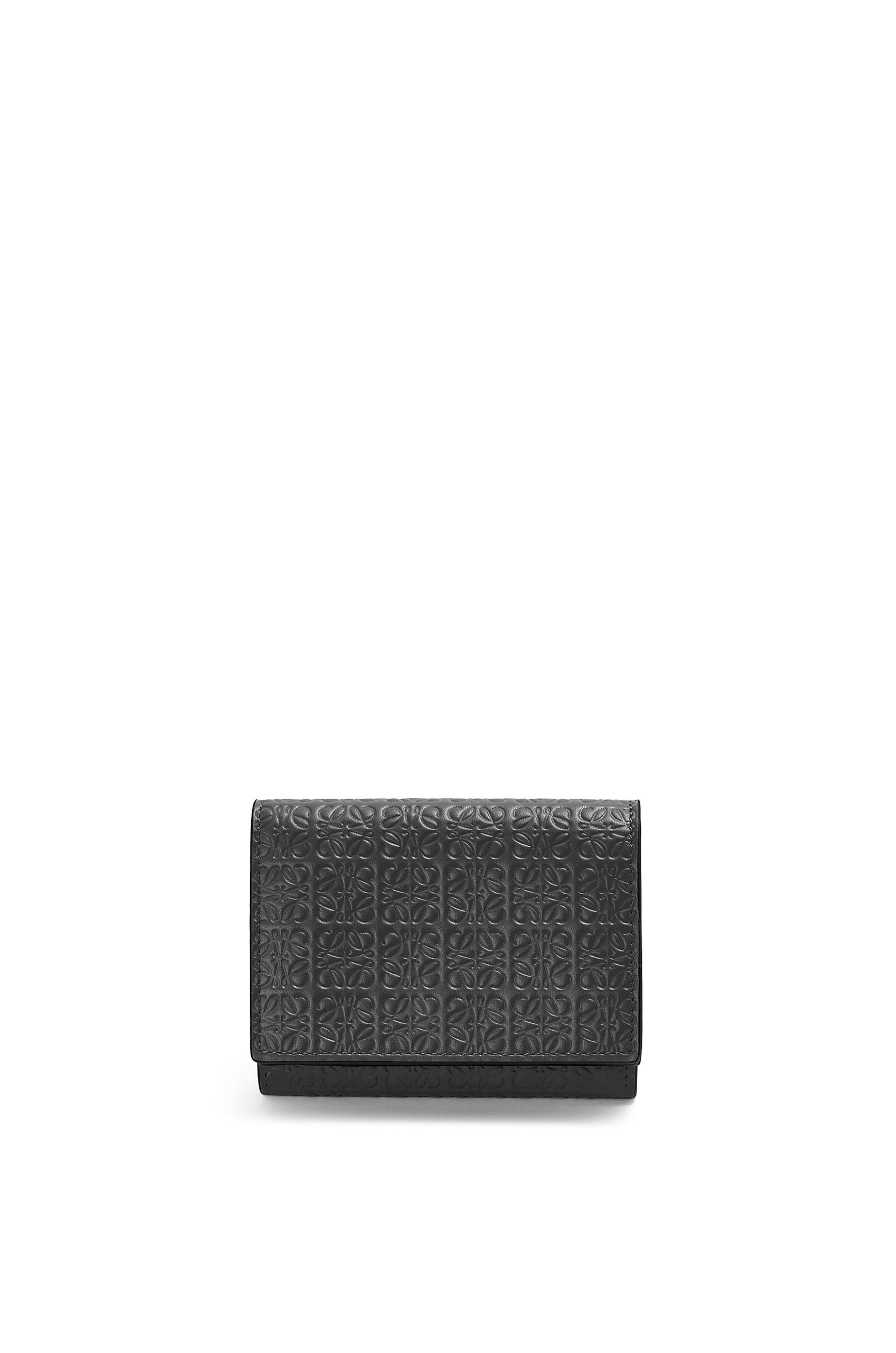 Repeat trifold wallet in embossed silk calfskin - 1