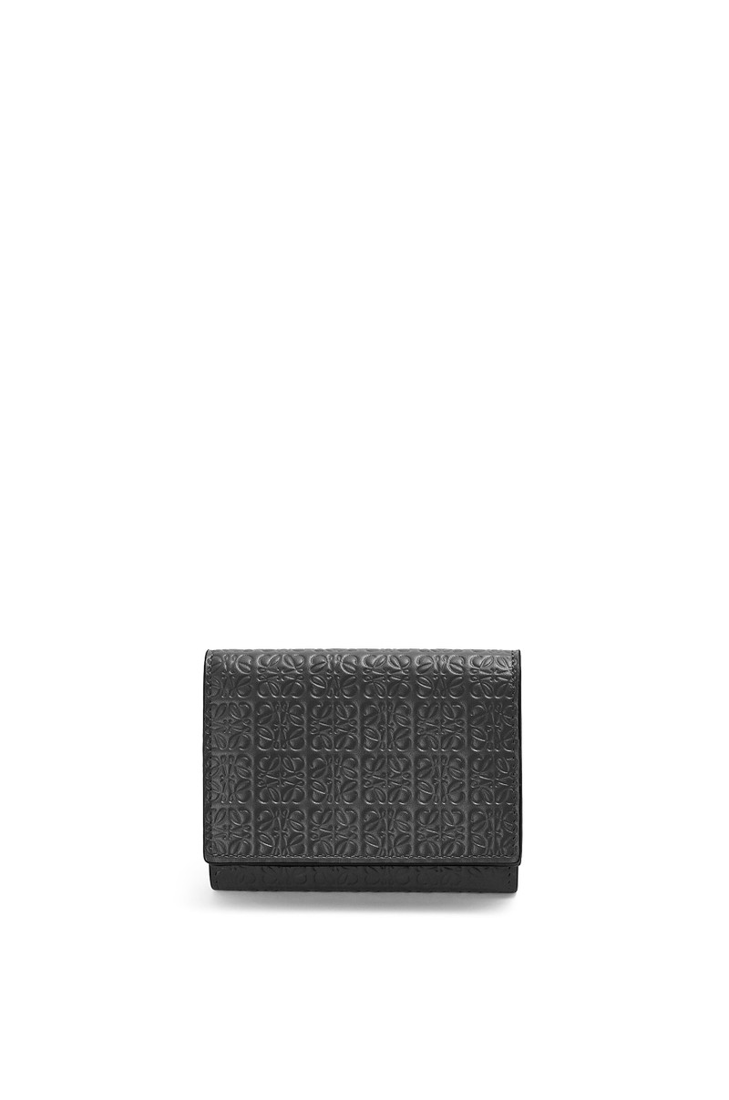 Repeat trifold wallet in embossed silk calfskin 1