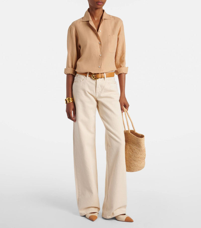 AQUAZZURA Milanese 50 leather slingback pumps outlook