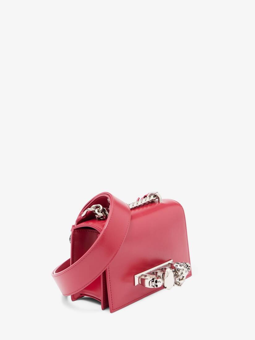 Women's The Biker Mini Jewelled Satchel in Lipstick Red - 2