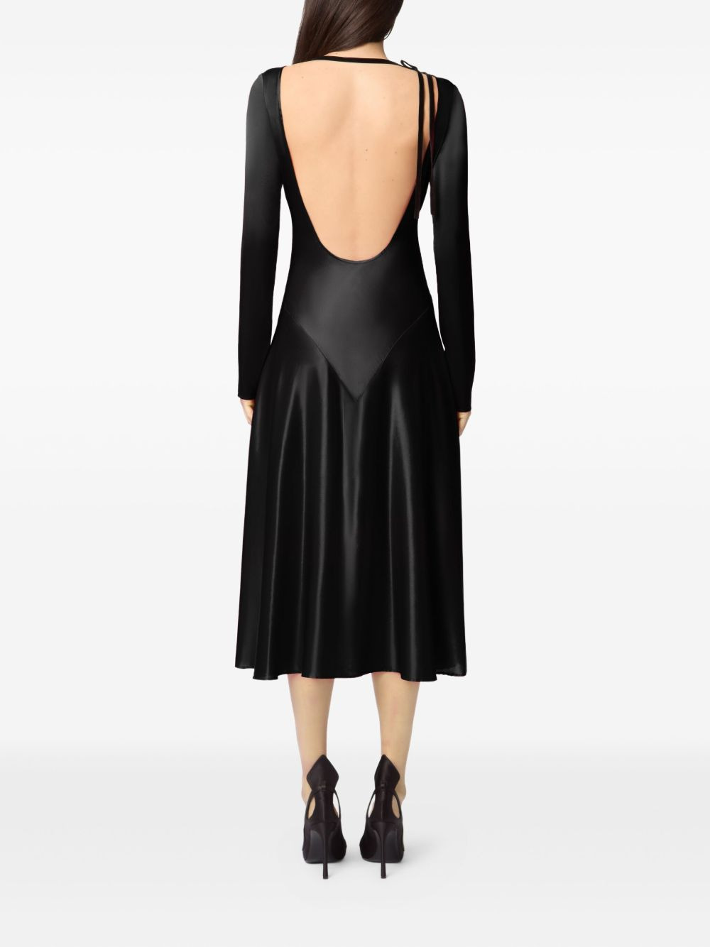 satin midi dress - 3