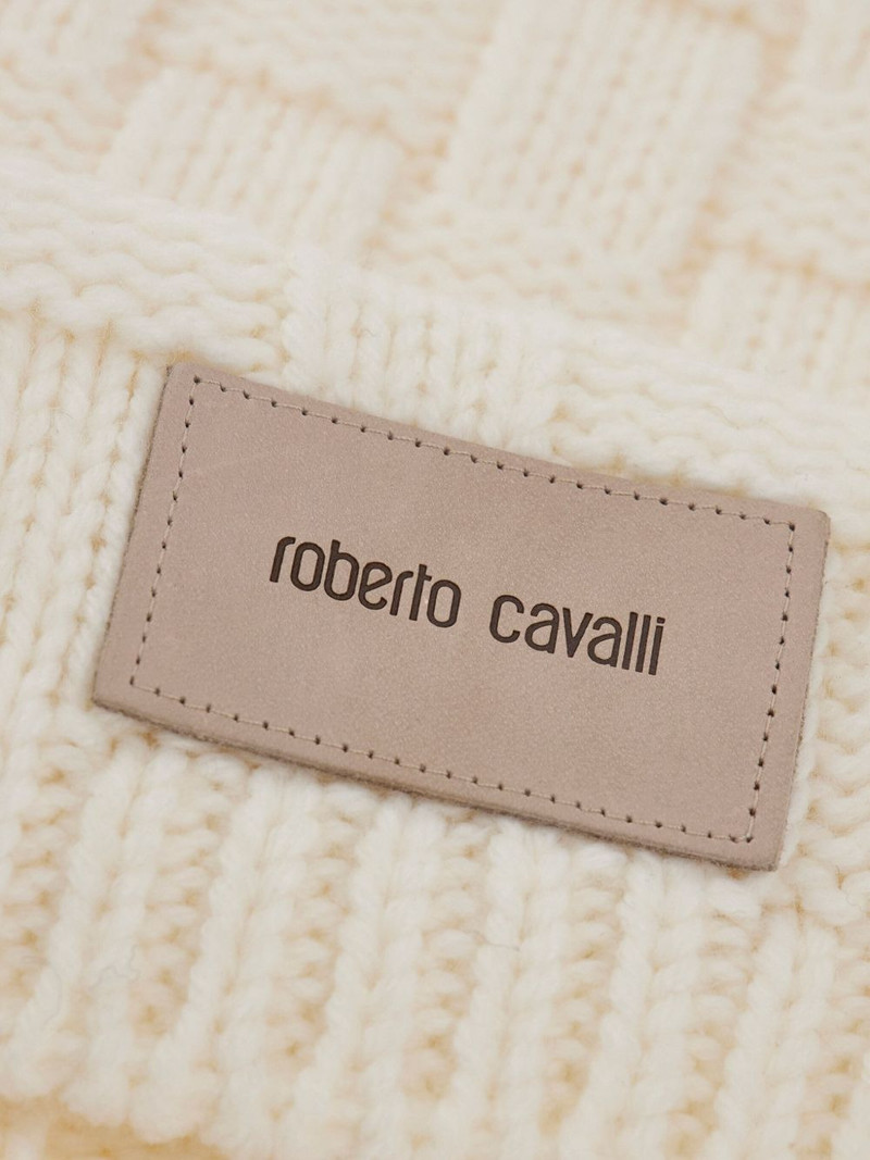 Roberto Cavalli branded-tag scarf outlook
