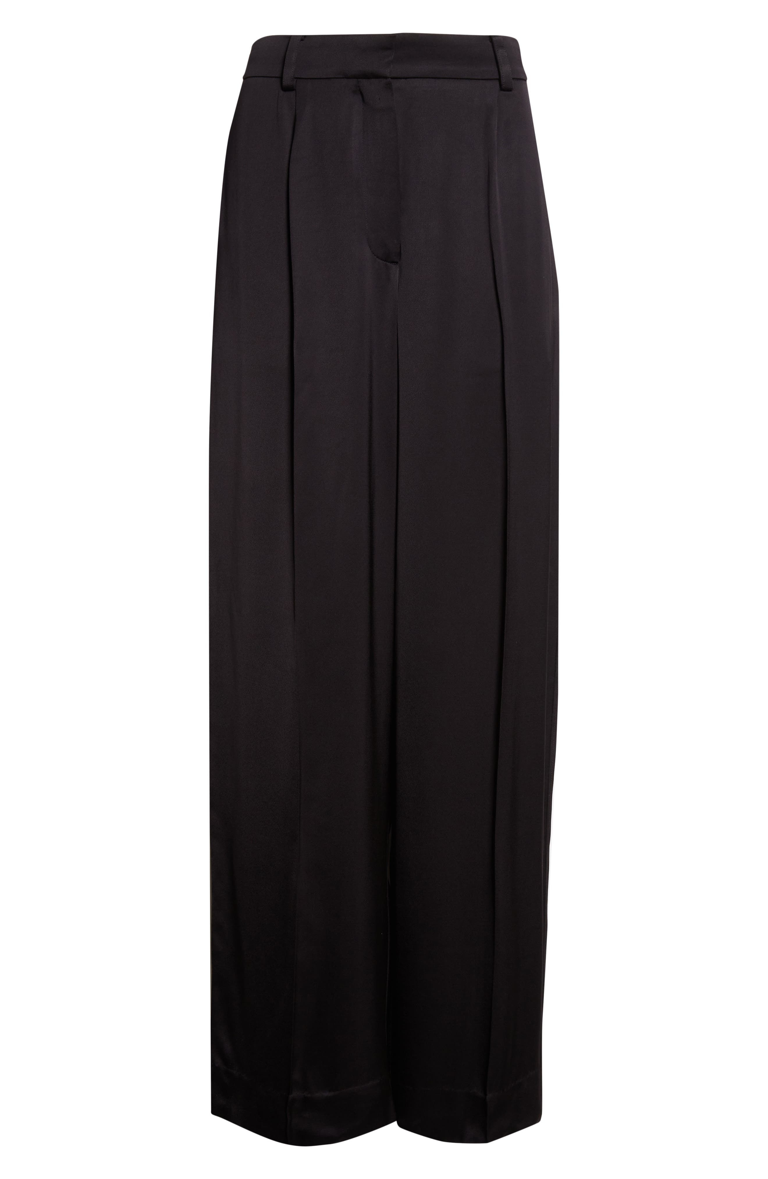 TOTEME Pleated Fluid Pants in Black at Nordstrom - 5