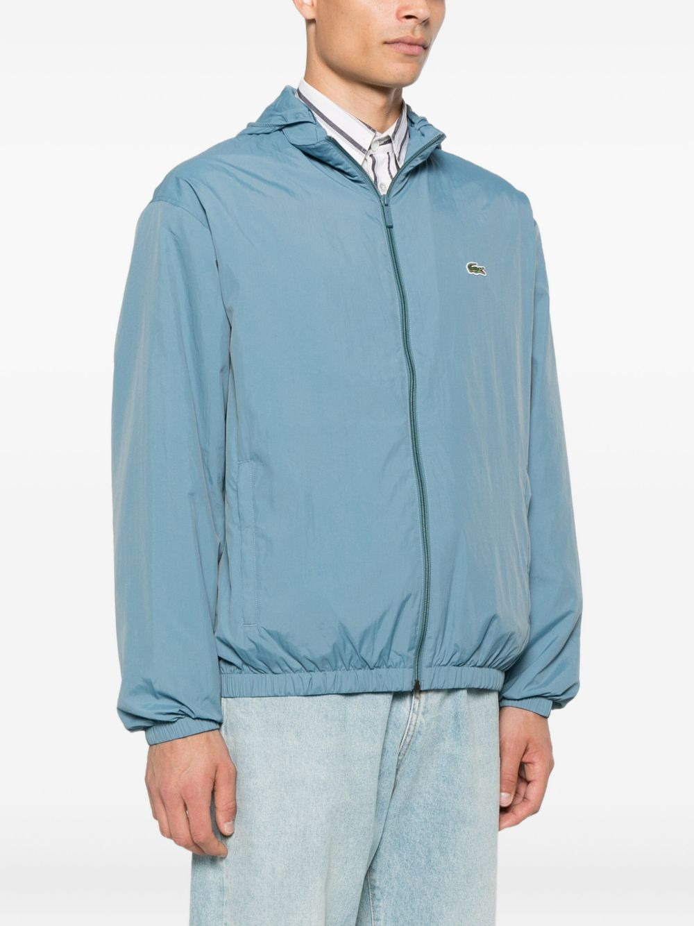 hooded zip-up jacket - 3