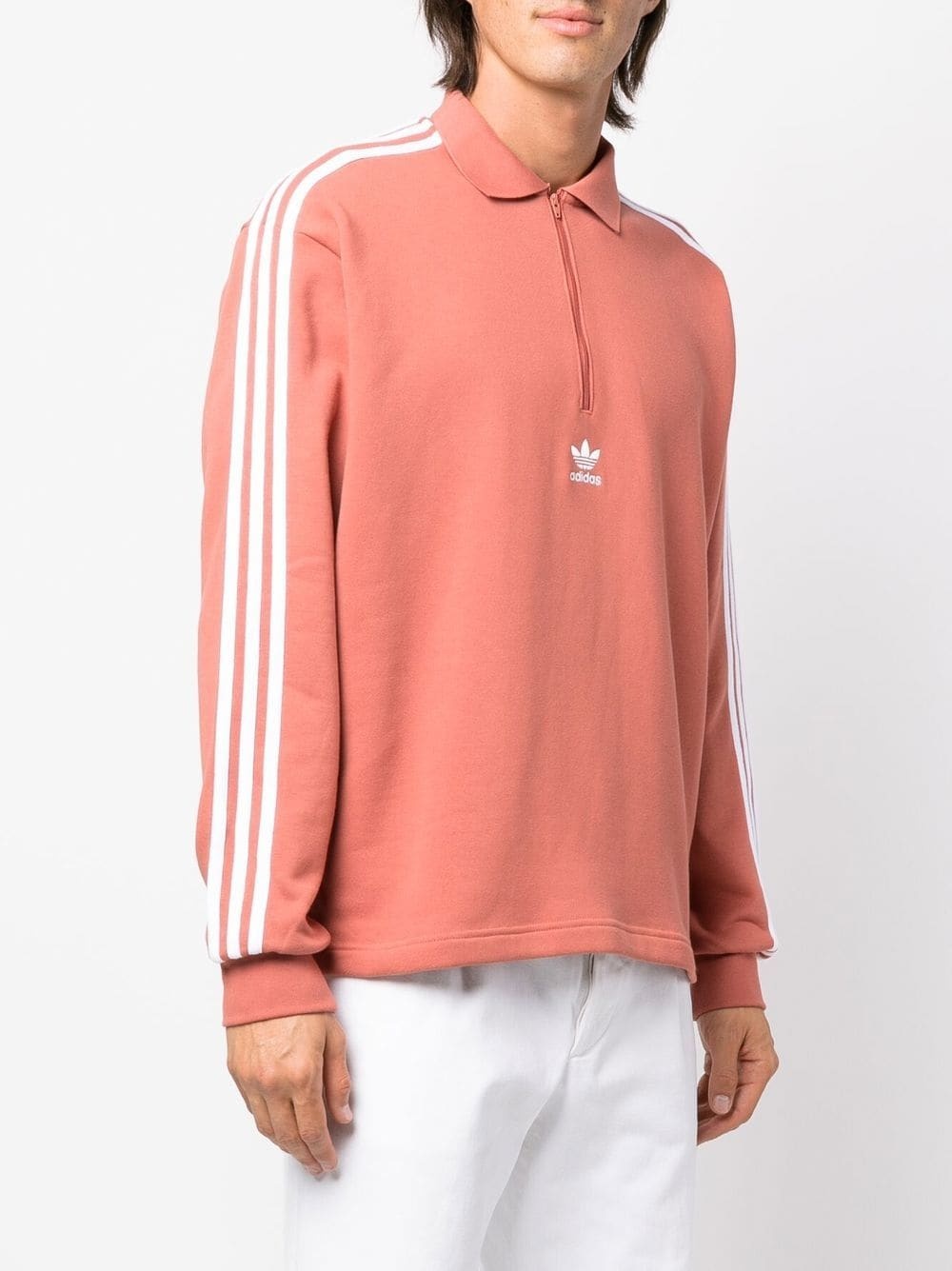 3-stripe polo sweatshirt - 3