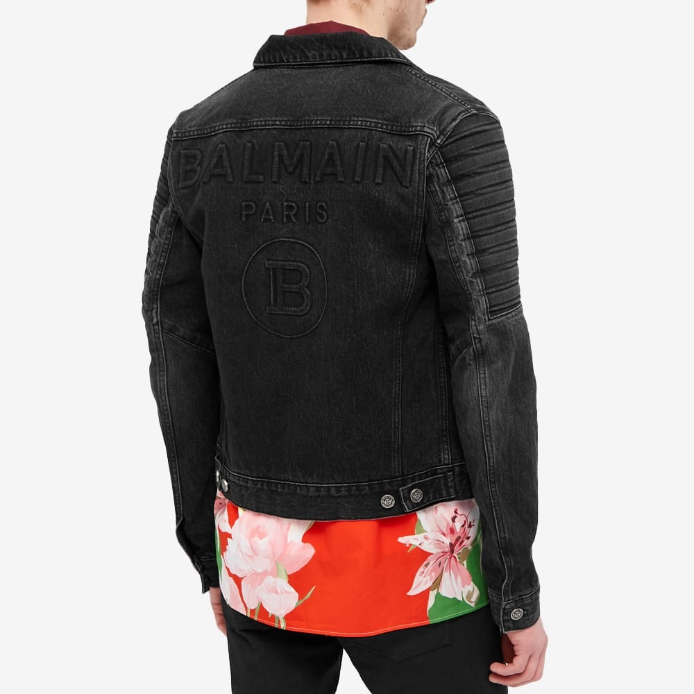 Balmain Distressed Denim Jacket - 6