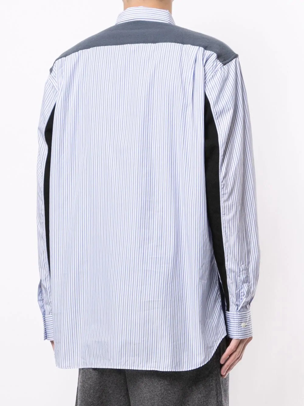 panelled cotton shirt - 4