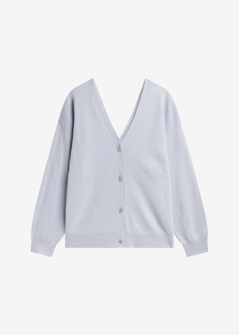 Lachen Double-Sided Wool Cardigan - Powder Blue 1