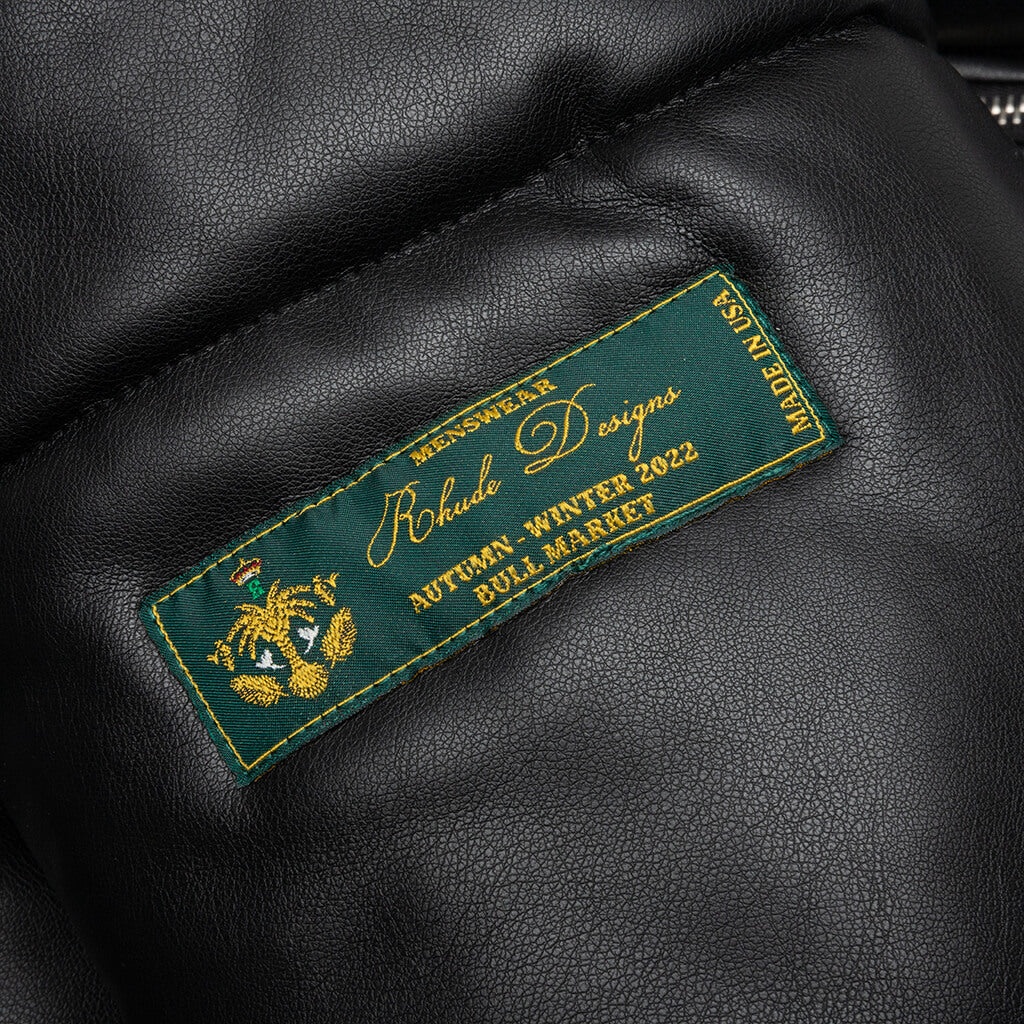 RHUDE EMBOSSED PUFFER JACKET - BLACK - 4