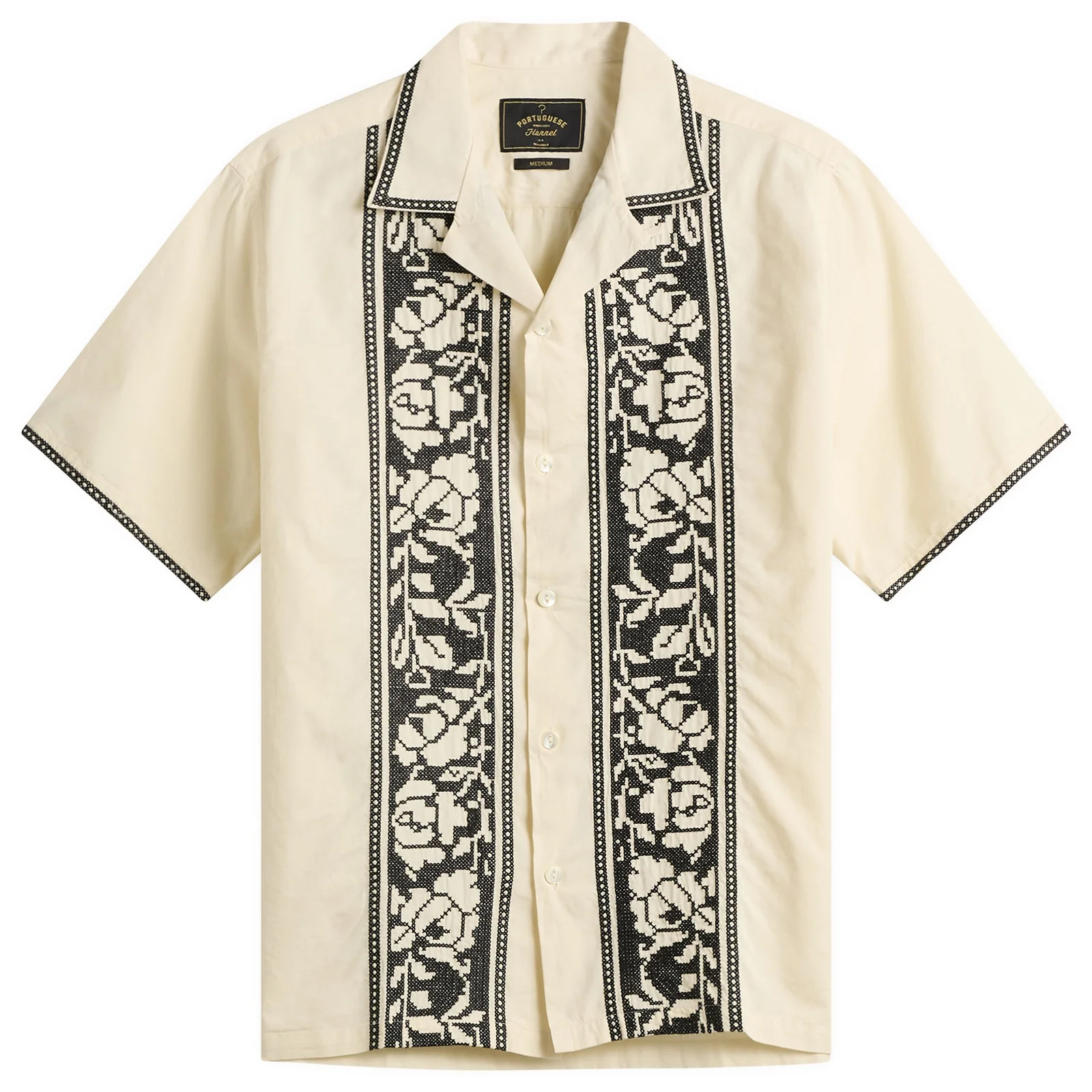 Portuguese Flannel Cross Stitch Vacation Shirt - 1