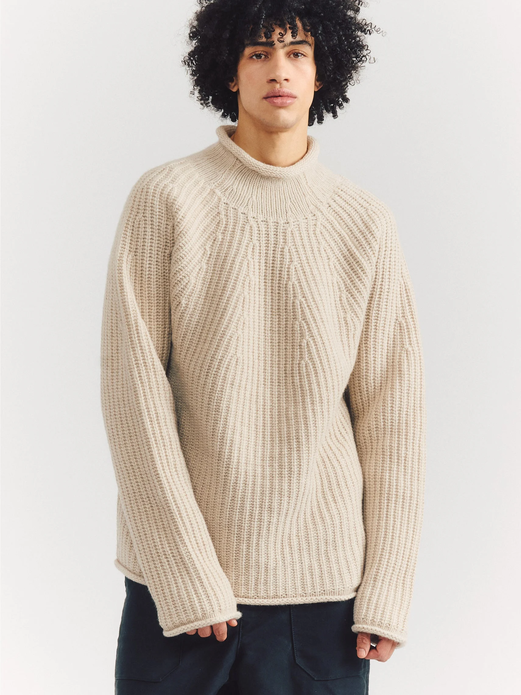 PANNOCCHIA JUMPER - WOOLY 2 - LIGHT GREY - 1