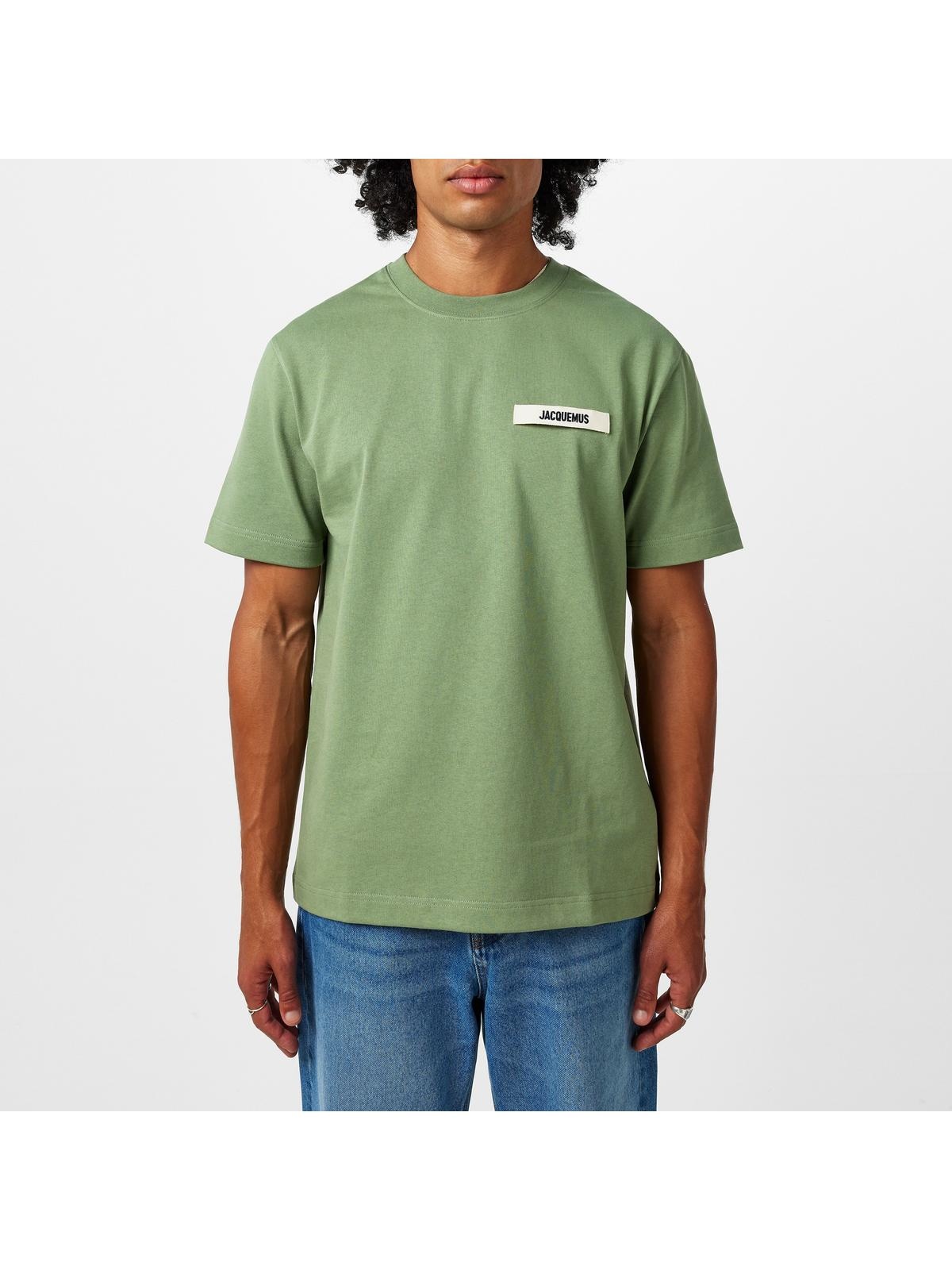 JACQUEMUS GROSGRAIN BRAND TAB T SHIRT | cruisefashion
