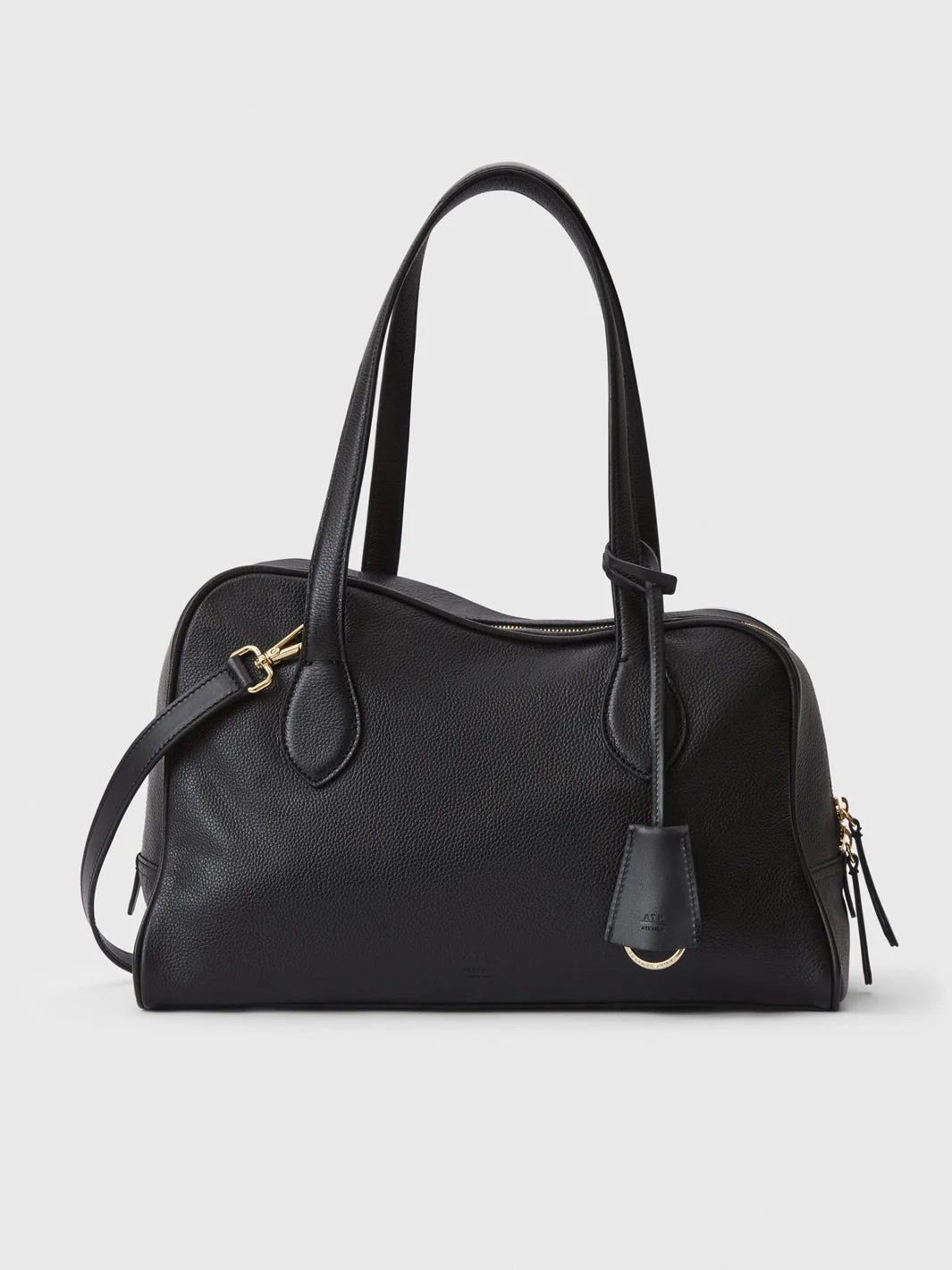 Noale Black Grained Leather Top handle bag - 1