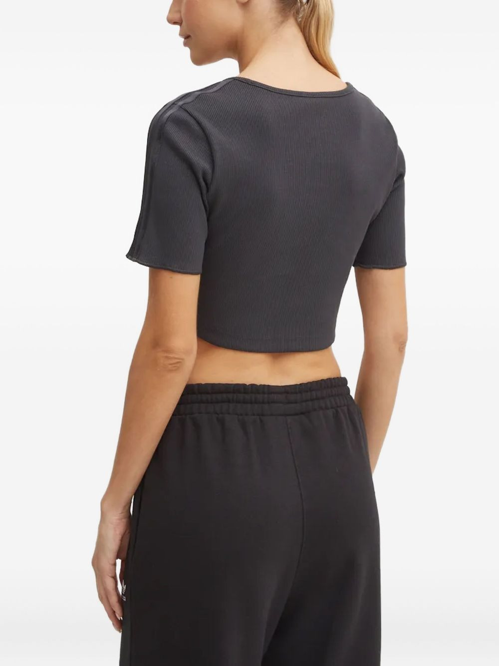 ribbed scoop-neck T-shirt - 2