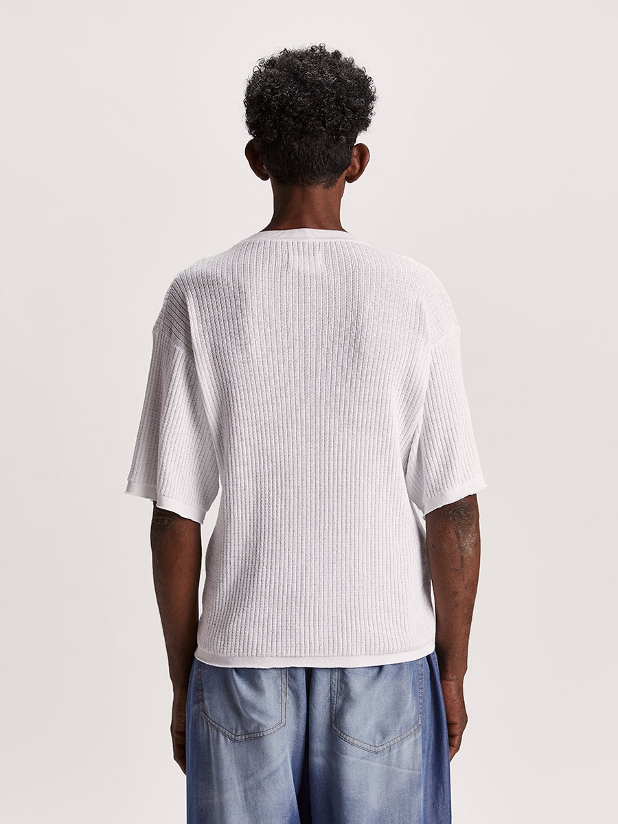 Waffle Tee White - 7