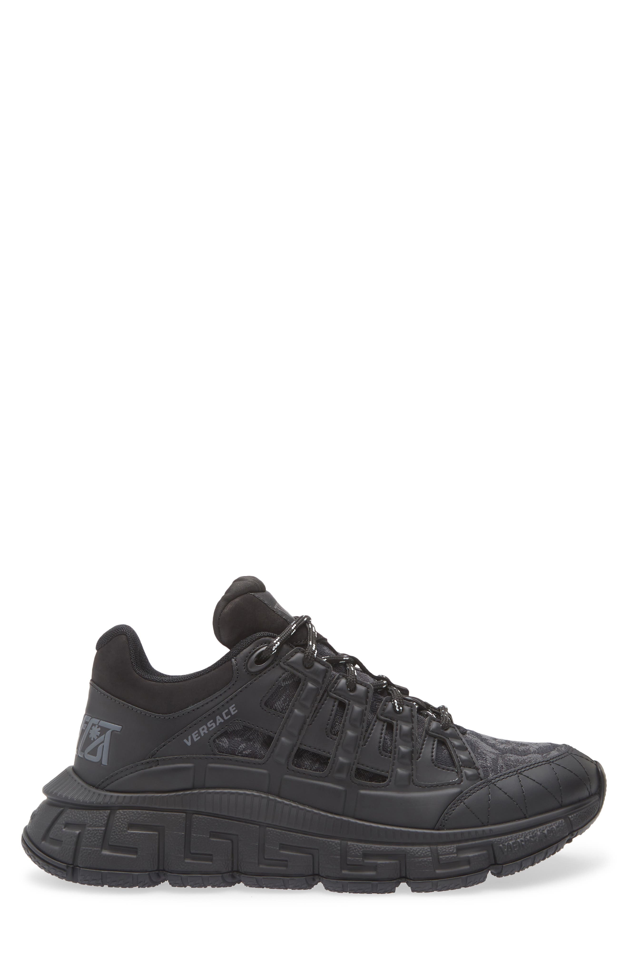Versace Trigreca Low Top Sneaker in Black Anthracite at Nordstrom - 3