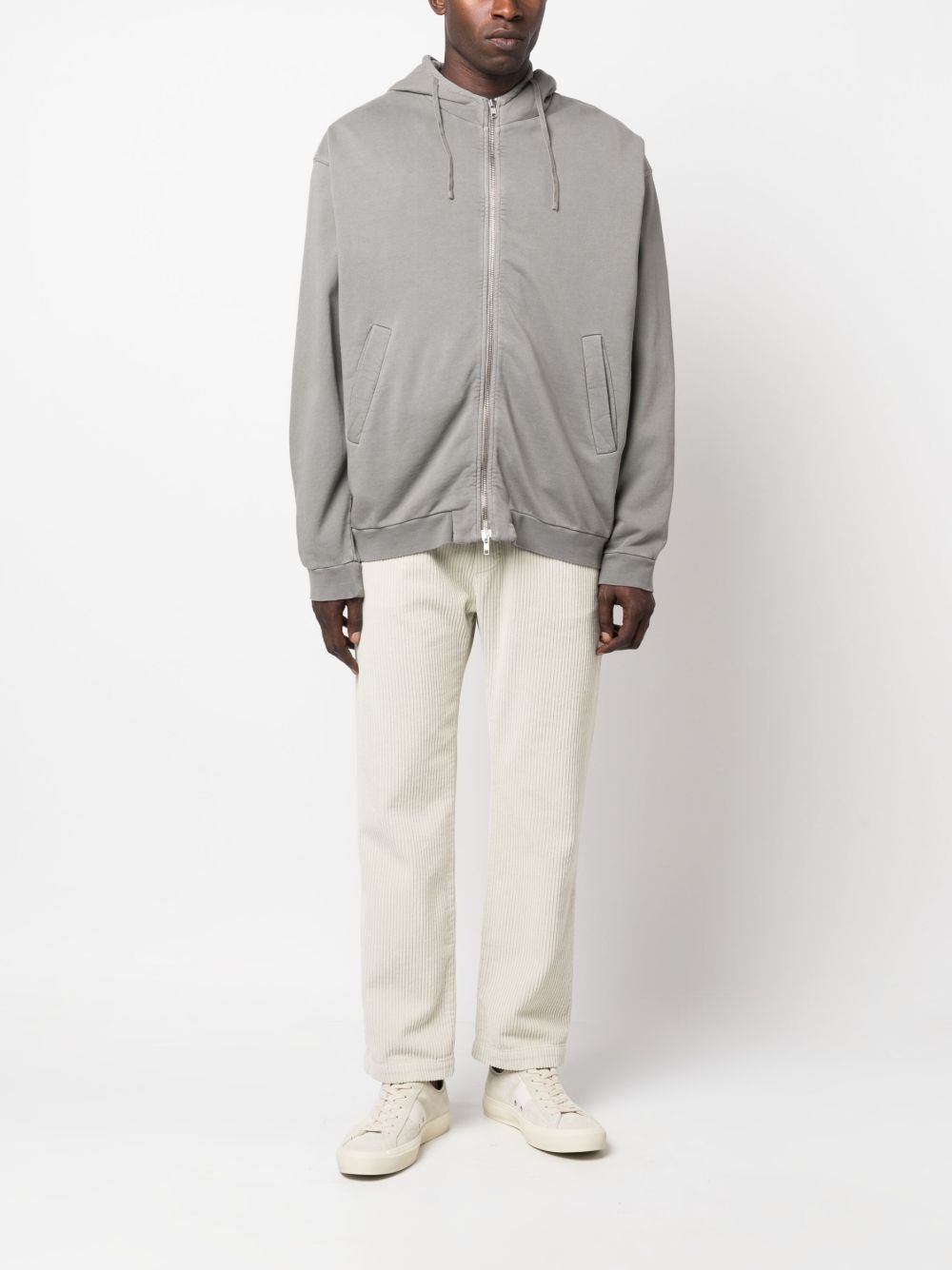 zip-up cotton hoodie - 2
