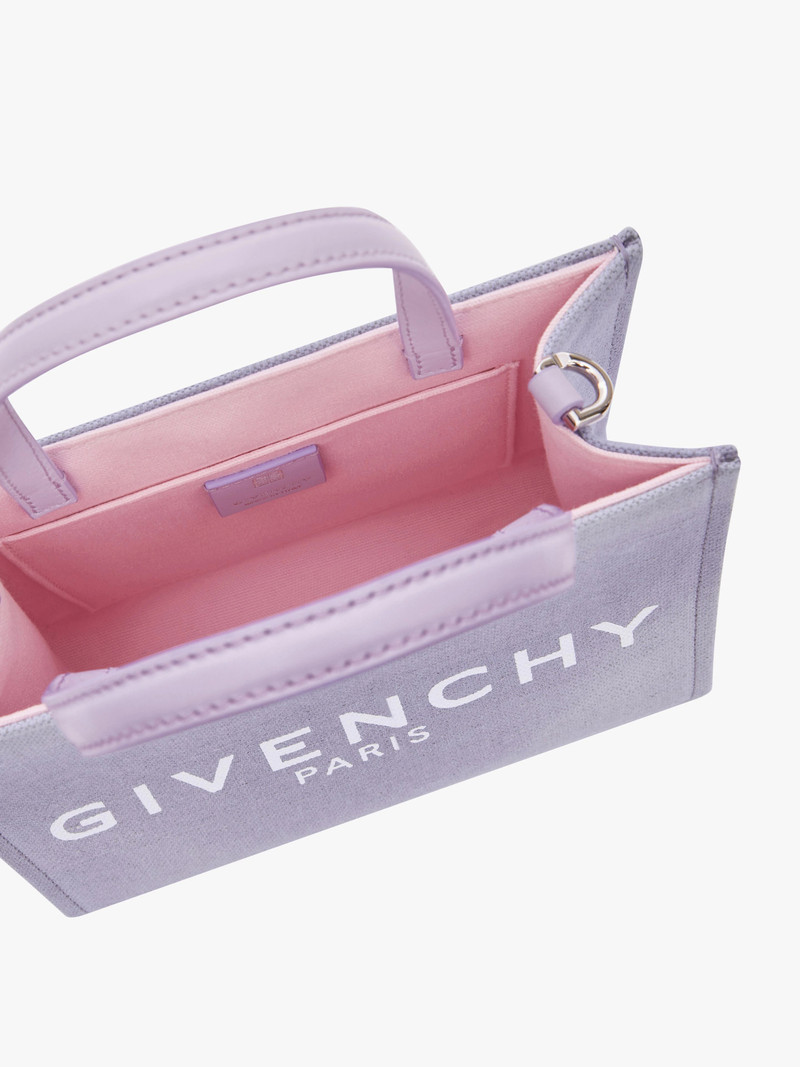 MINI G TOTE SHOPPING BAG IN CANVAS 5