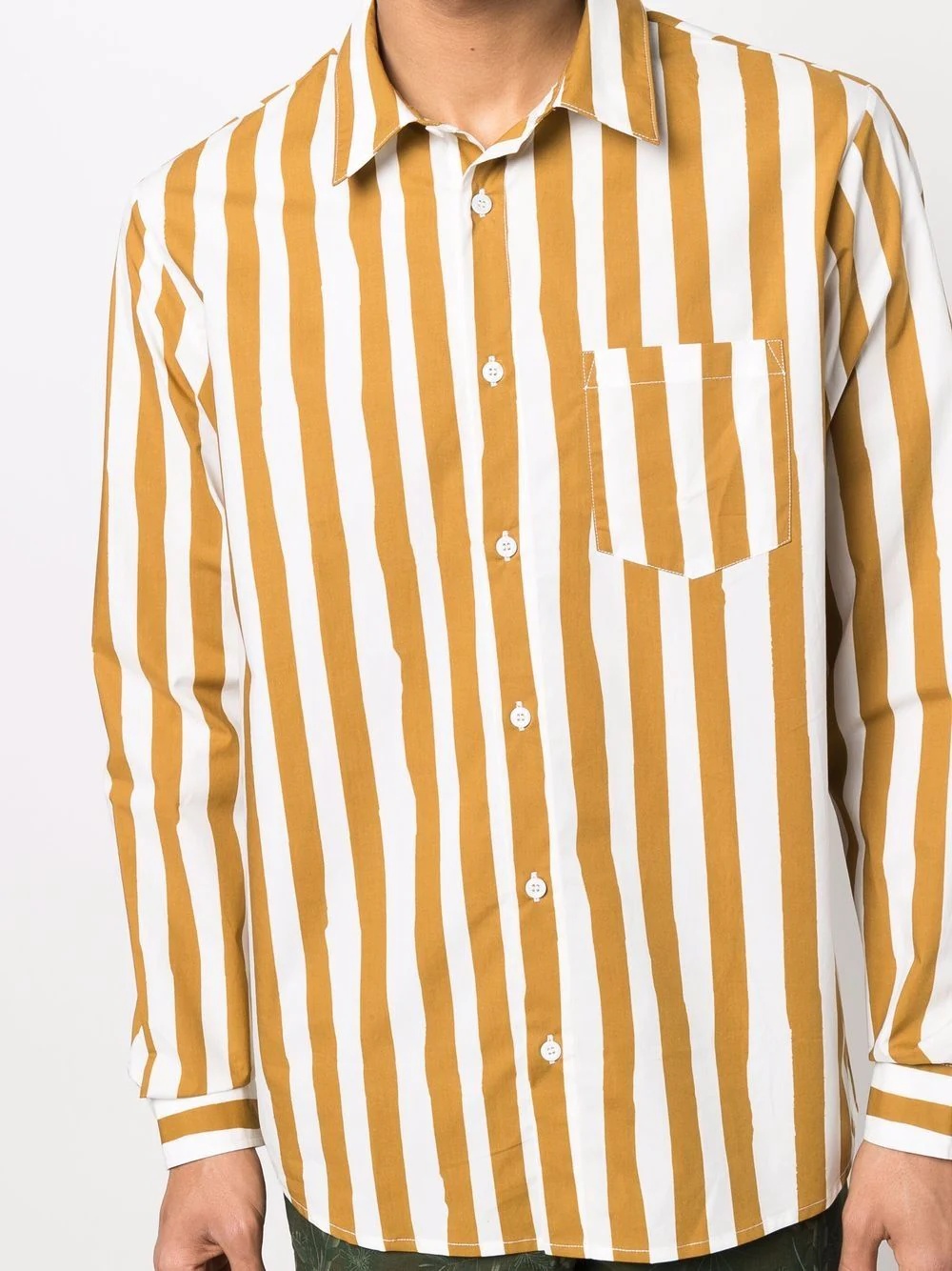 stripe-print cotton shirt - 5