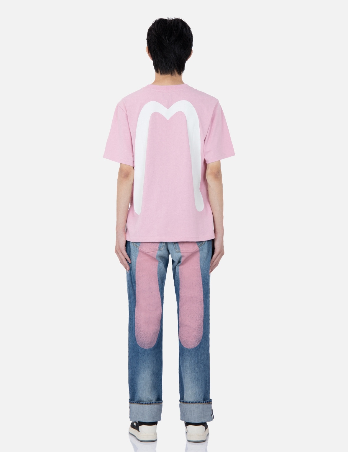 DAICOCK PRINT BAGGY-FIT JEANS #2000 - 5