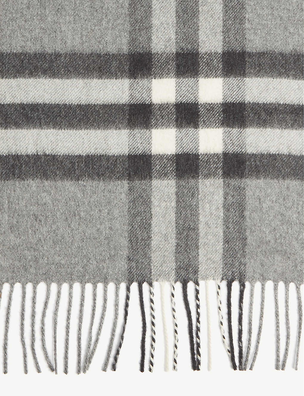 Giant check cashmere scarf - 3