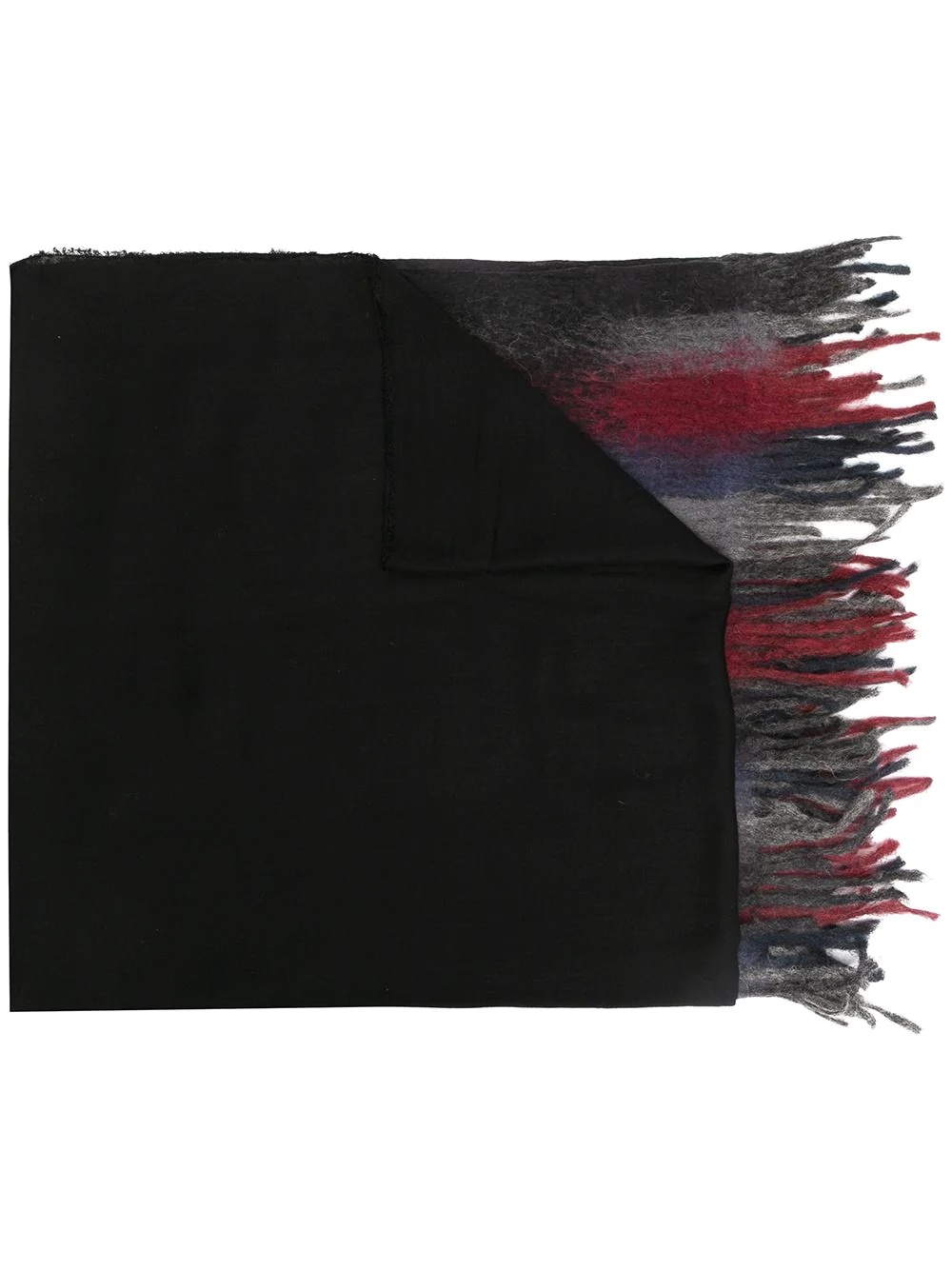 fringed multicolour scarf - 1