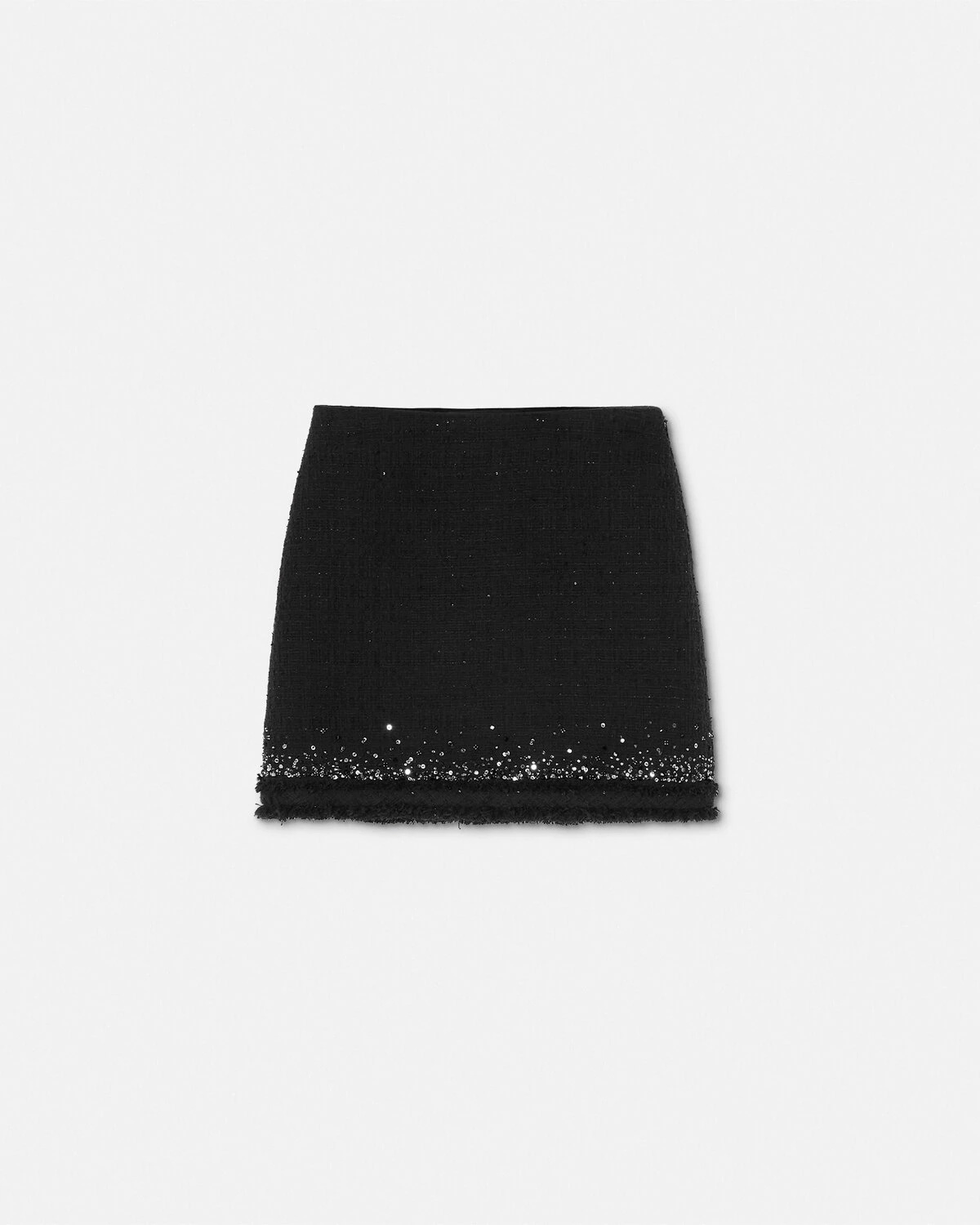 Embellished Tweed Mini Skirt - 1