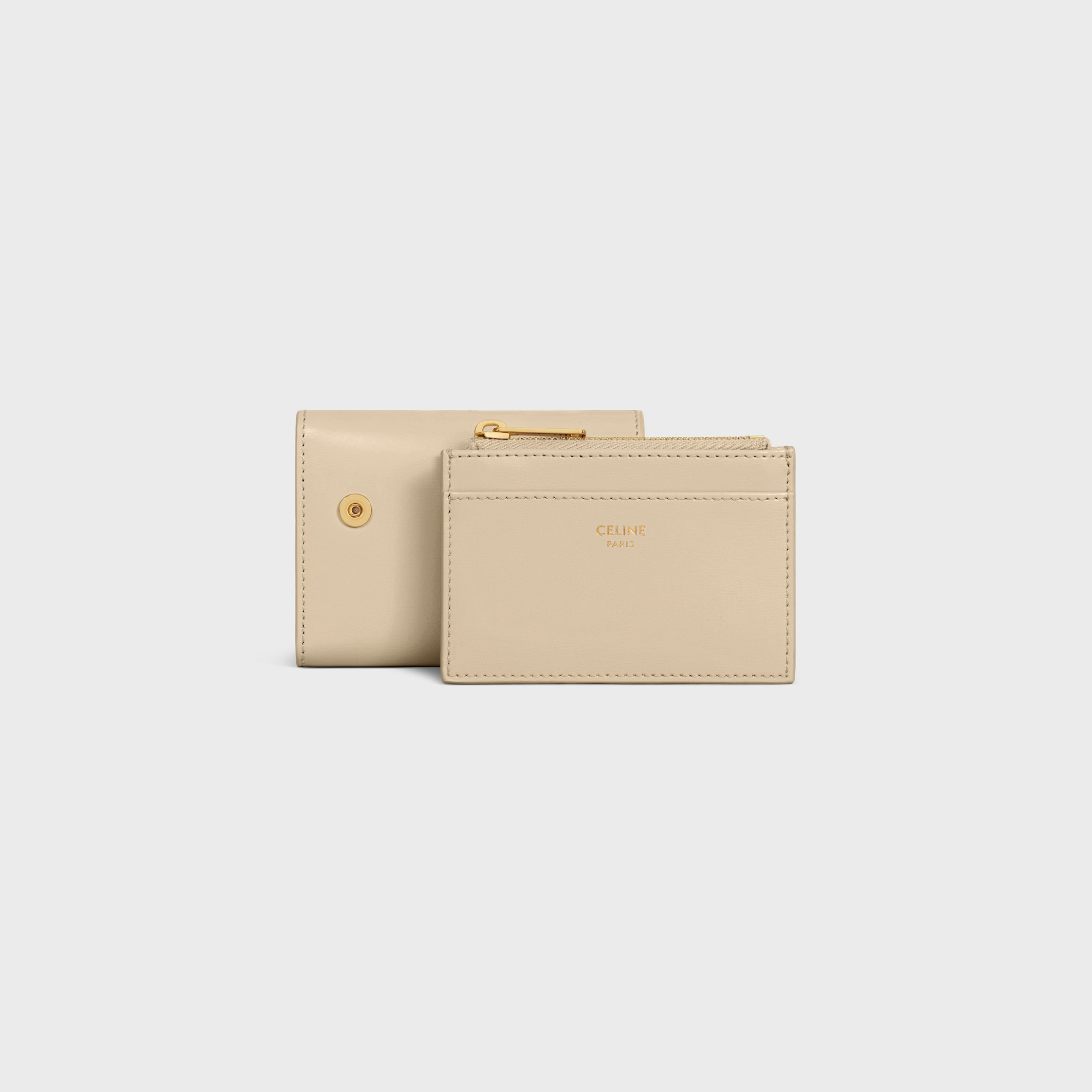 COMPACT WALLET WITH COIN TRIOMPHE IN Shiny calfskin - 6