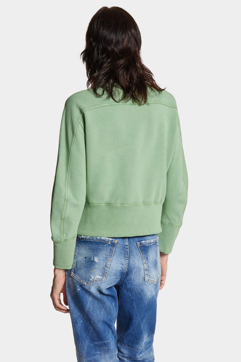 WHITE FADE DEAN FIT HANDWRITTEN LOGO SWEATSHIRT - 4