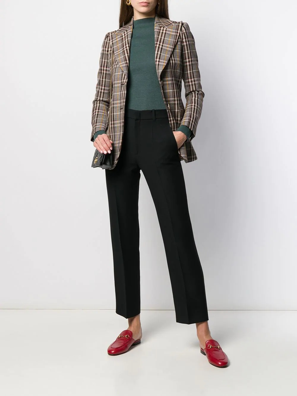 cropped straight-leg trousers - 2