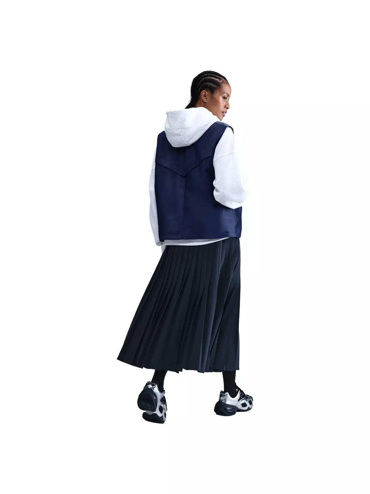 Women's Sportswear Shine Windrunner Vest -Navy - 5