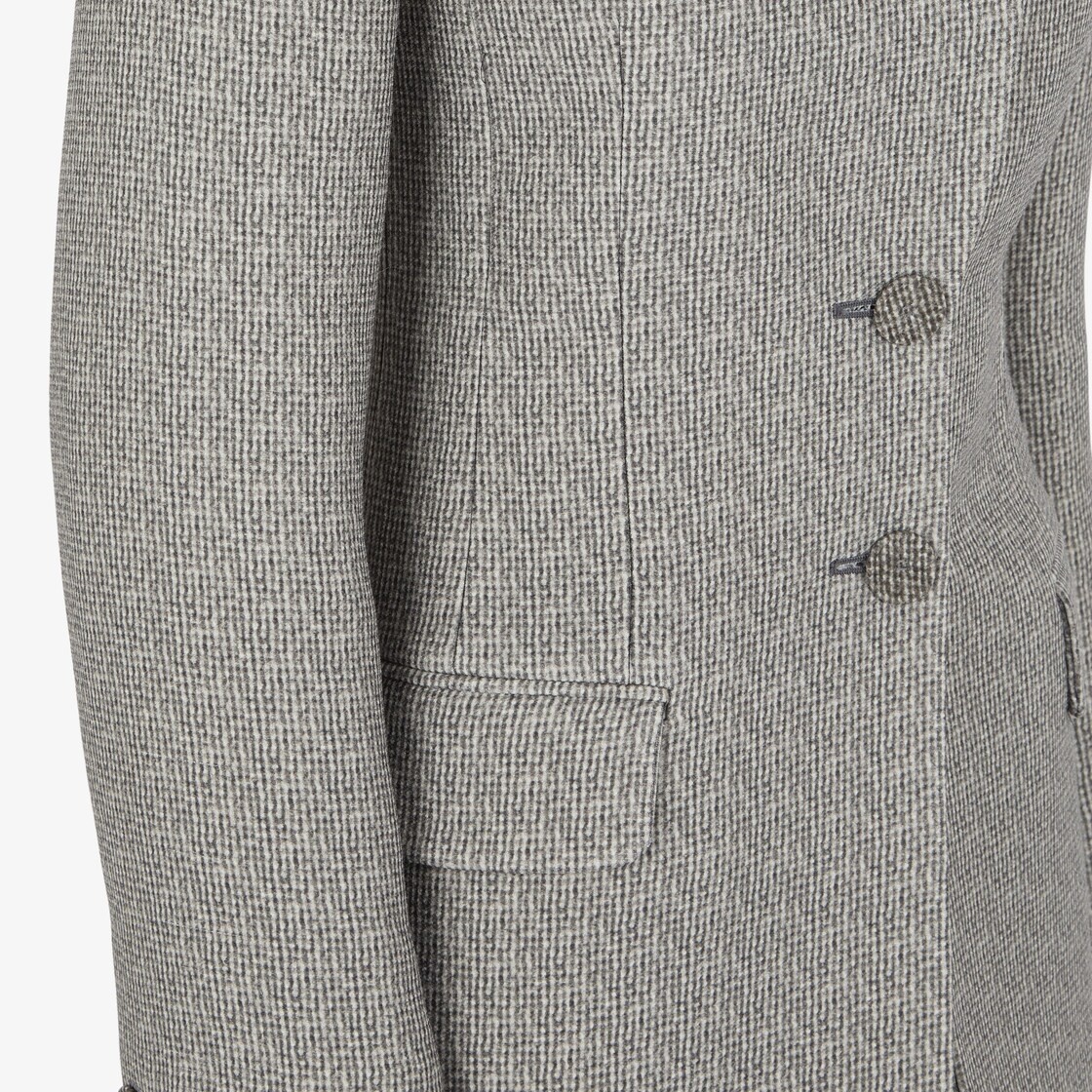 Gray printed wool jacket - 3