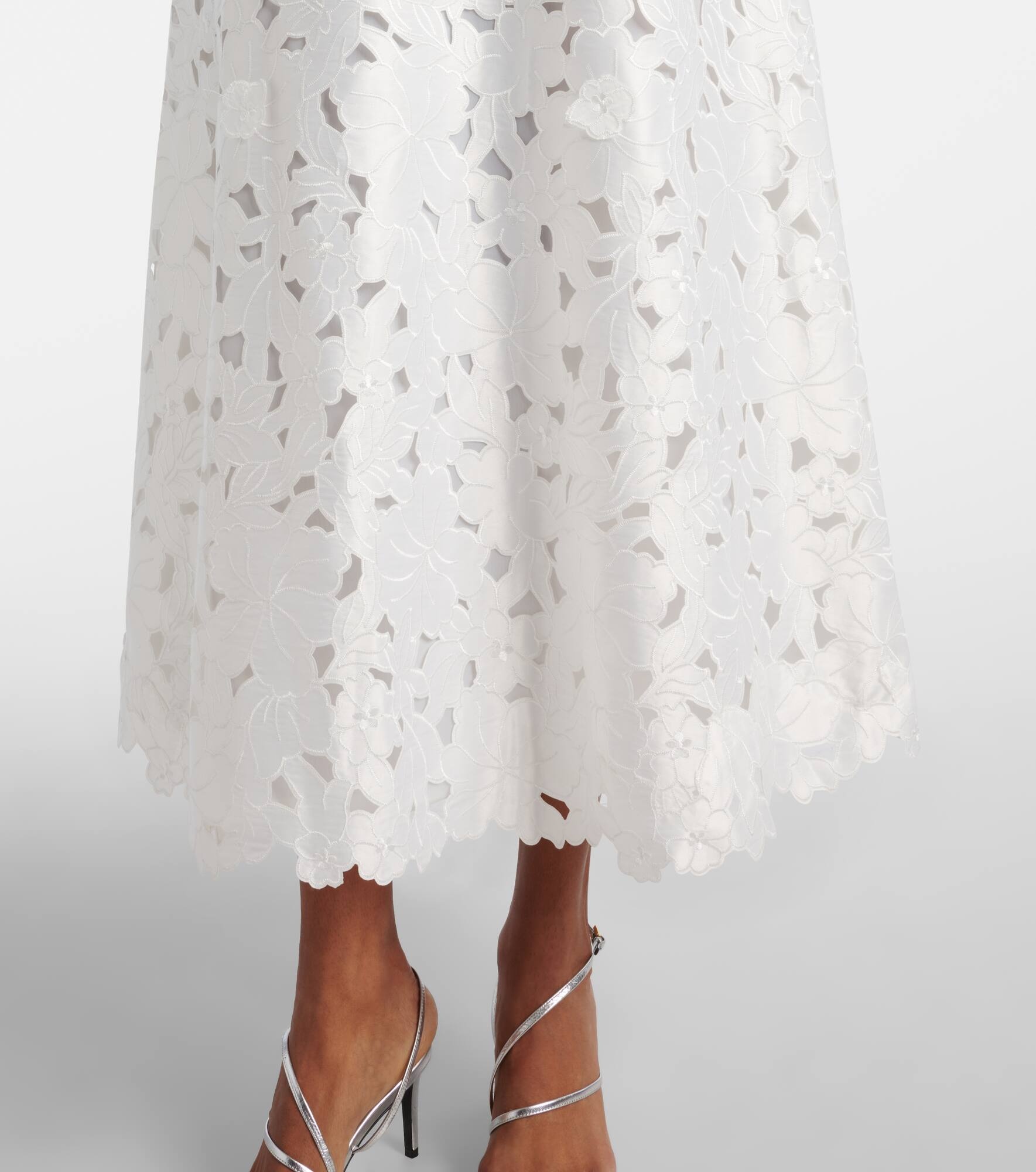 Norina satin lace cocktail dress - 5