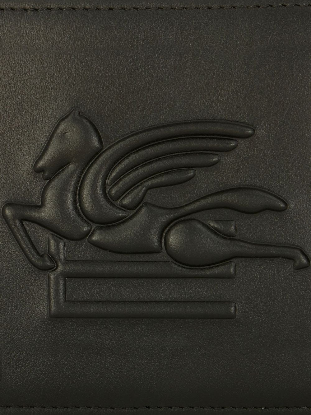 Pegaso motif-embossed leather wallet - 3