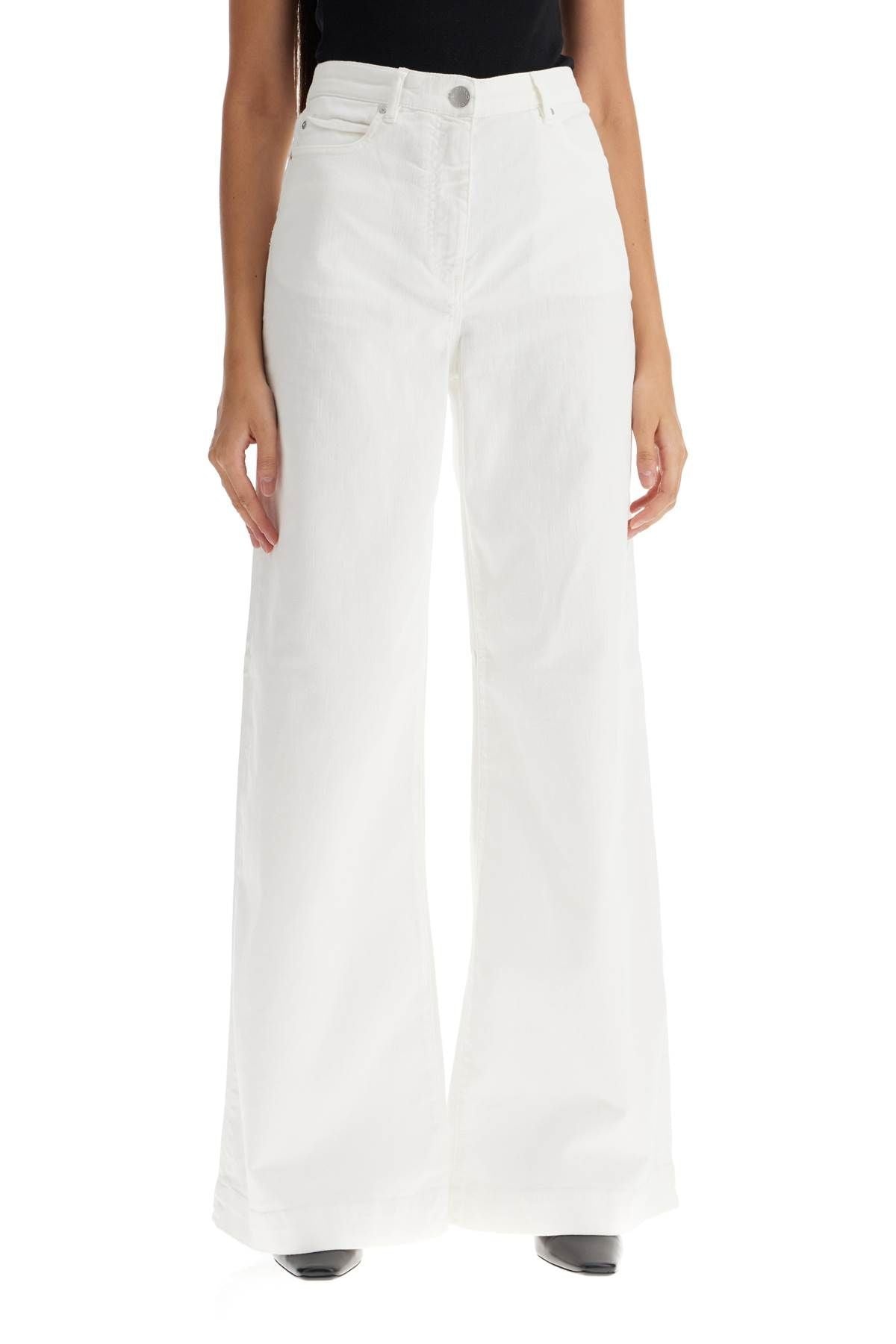 WIDE LEG TWILL TROUSERS IN ITALIAN - 3