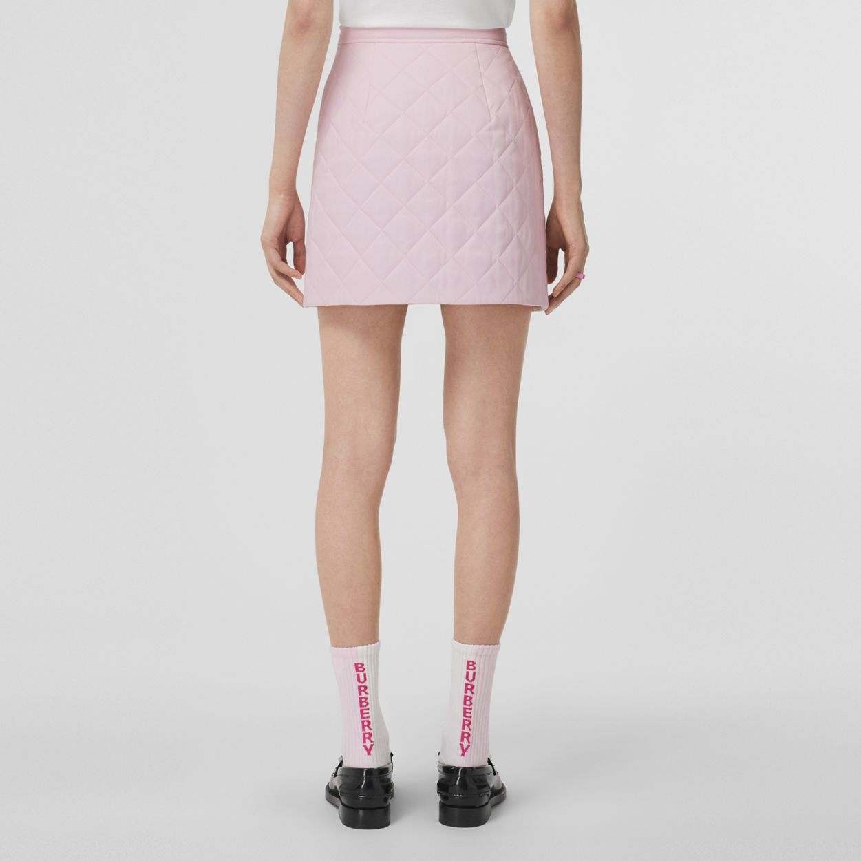 Diamond Quilted Nylon and Cotton Mini Skirt - 4