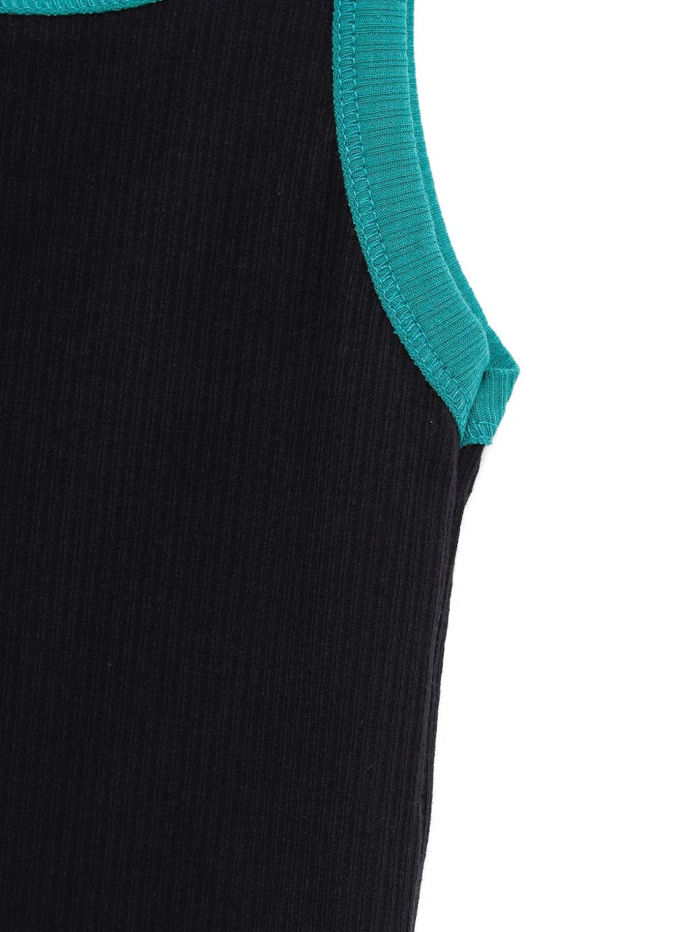 ribbed-trim top - 3
