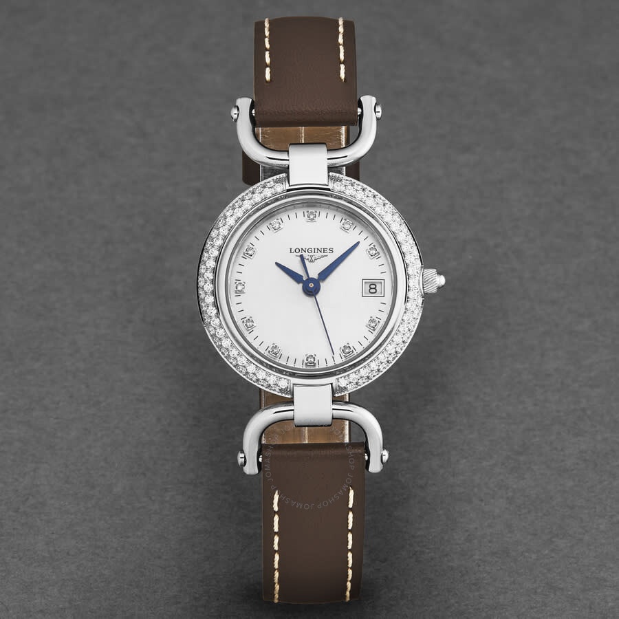 Longines Equestrian Quartz Diamond White Mother of Pearl Dial Ladies Watch L6.130.0.89.2 - 4