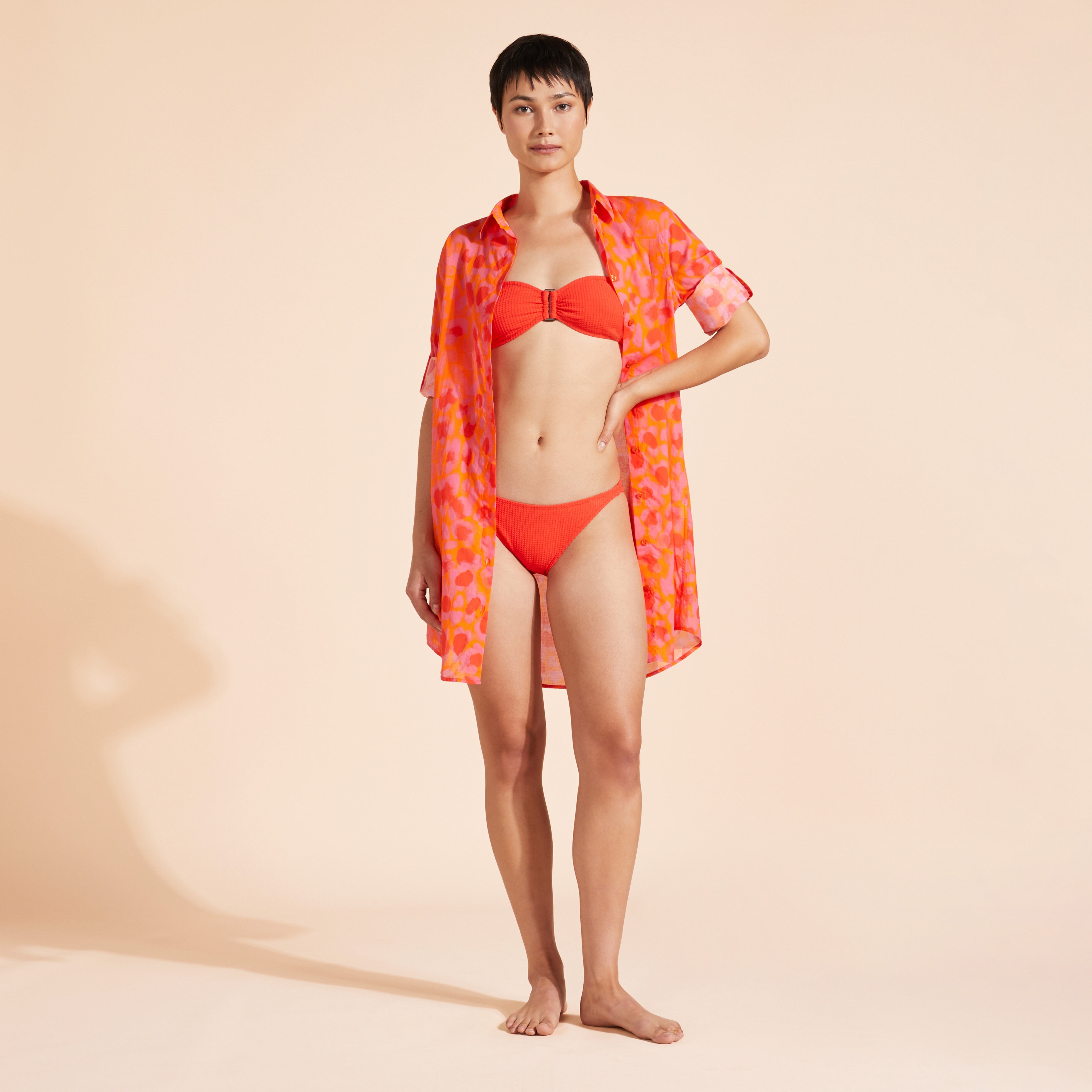Women Bikini Bottom Jacquard Vichy - 4