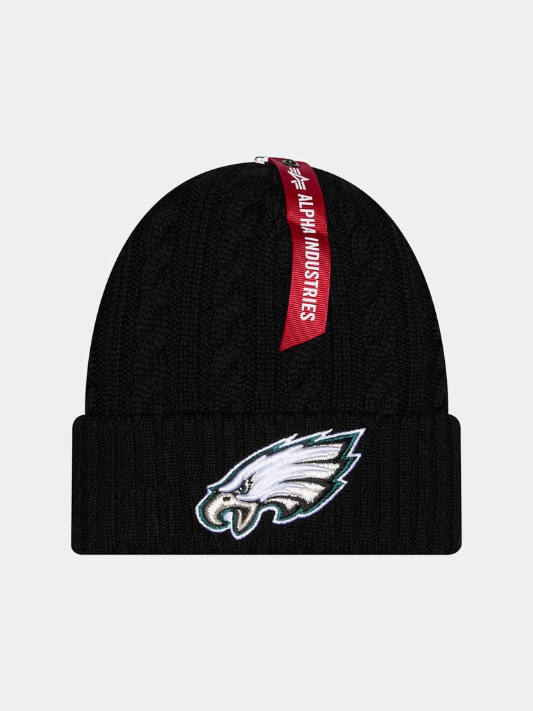 PHILADELPHIA EAGLES X ALPHA X NEW ERA SHORT CUFF KNIT BEANIE - 1