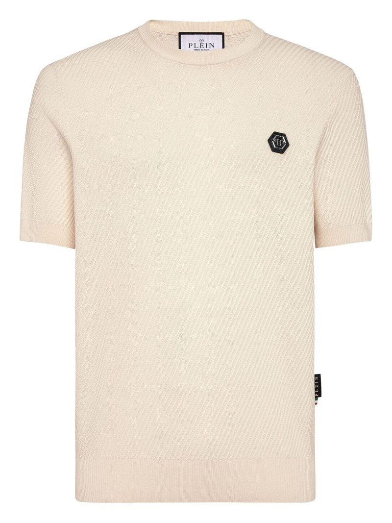 ribbed short-sleeve sweater 1