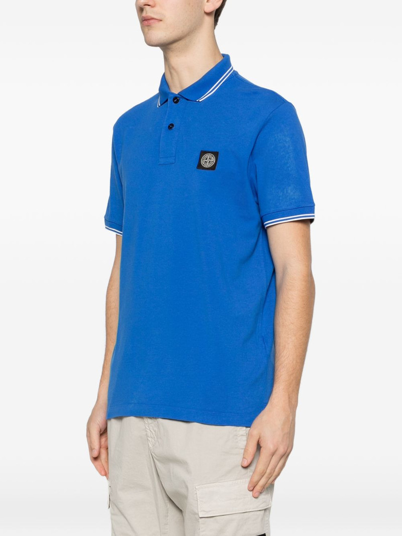 logo-patch piped polo shirt 3