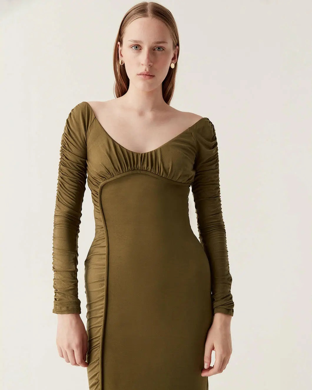 CINI GATHERED MIDI DRESS - 5