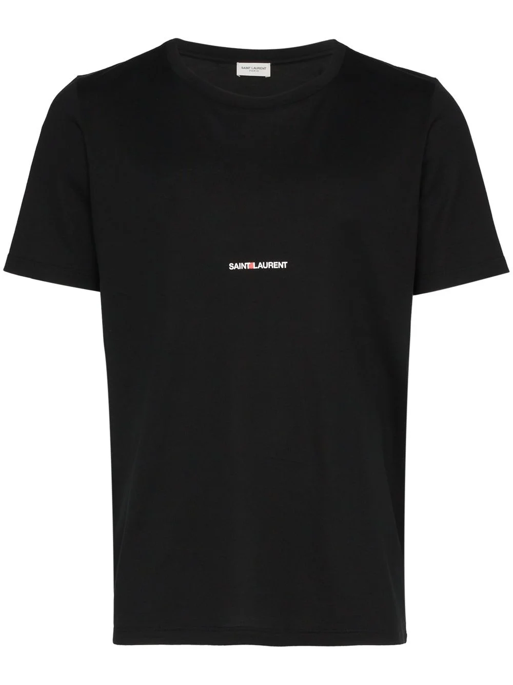 Saint Laurent Men Logo Cotton T-Shirt - 1