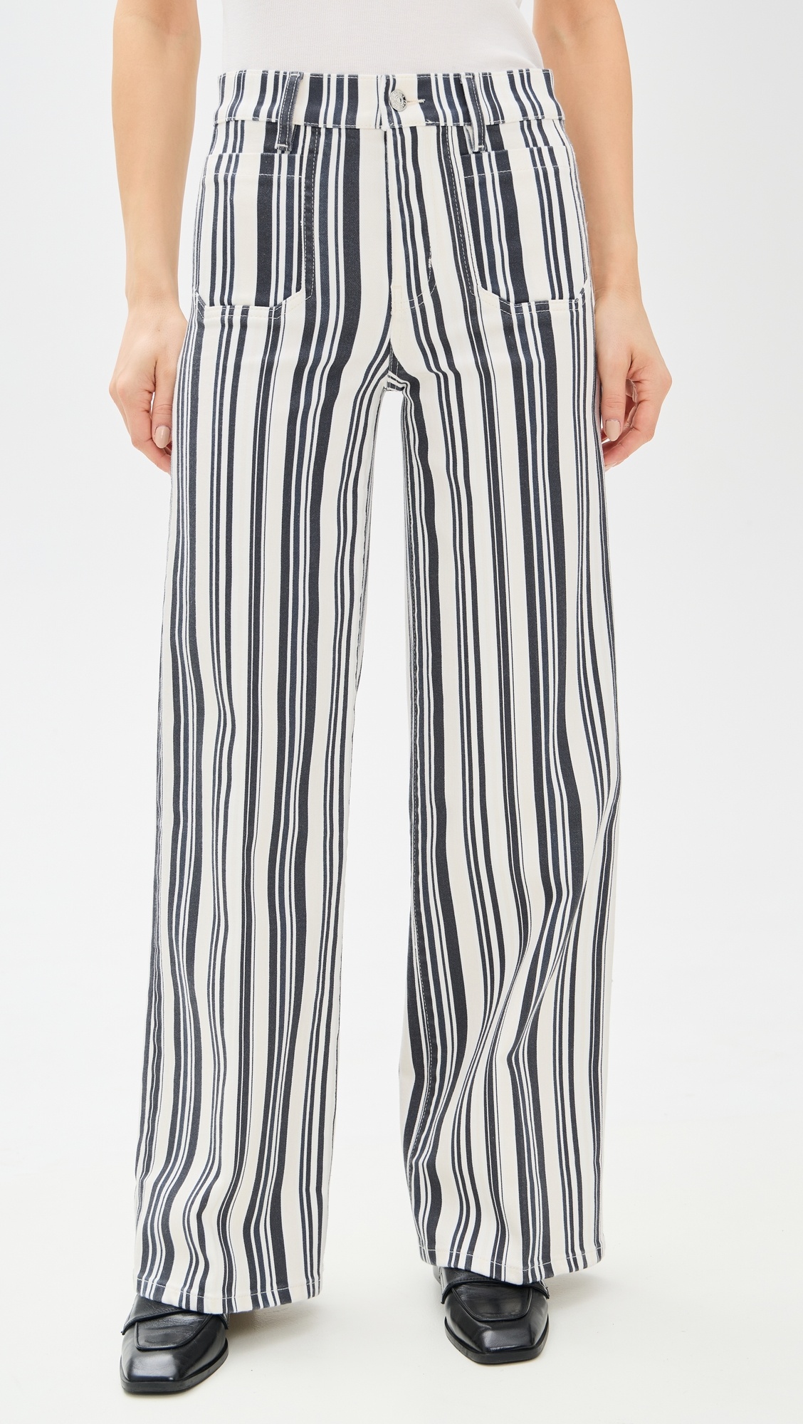Le Slim Palazzo Modernist Pocket Jeans - 6