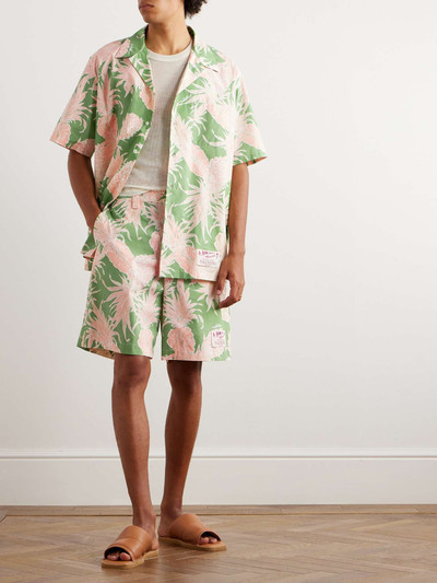 Valentino + Sun Surf Printed Cotton-Poplin Bermuda Shorts outlook